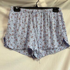 Garage Floral Cargo Shorts Women's Light Blue